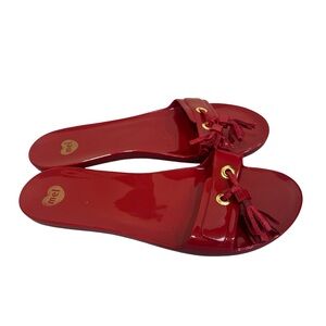 Melissa Women's Red Tassel Slide Sandals